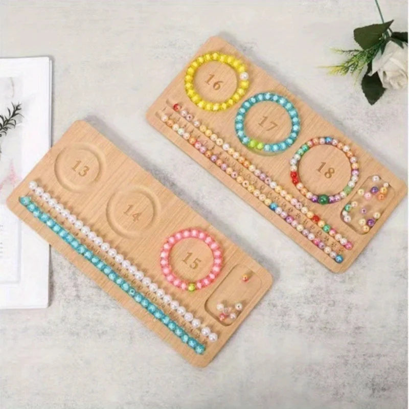 Solid Wood Bead Board for Bracelets | Jewelry Design Tray Jewelry Making Tool QXL