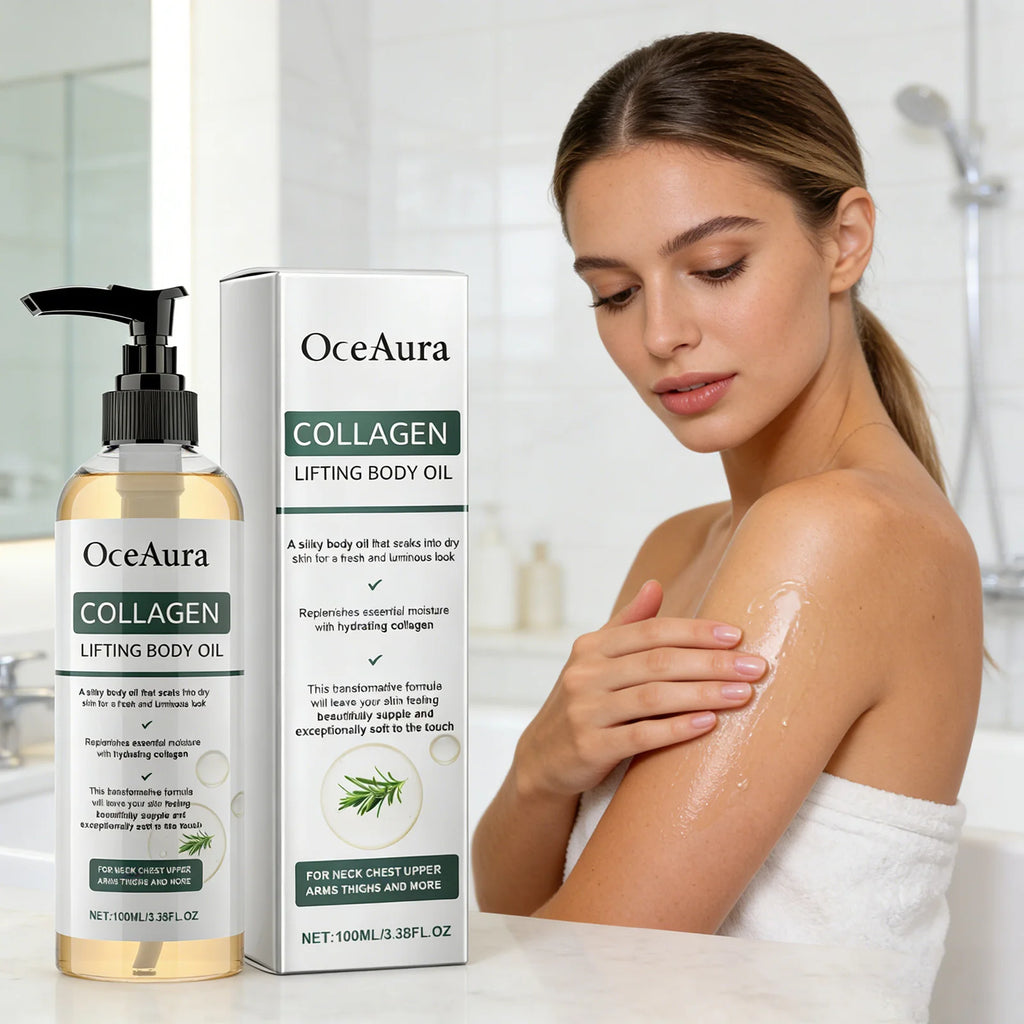 OceAura Collagen Firming Body Oil 100ml | Rosemary Dry Oil Firming Body Oil QXL