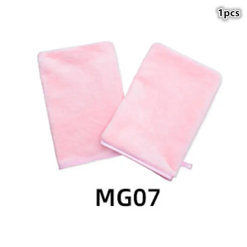 Microfiber Makeup Remover Glove | Reusable Facial Cleansing Mitt Makeup Remover Glove QXL 7