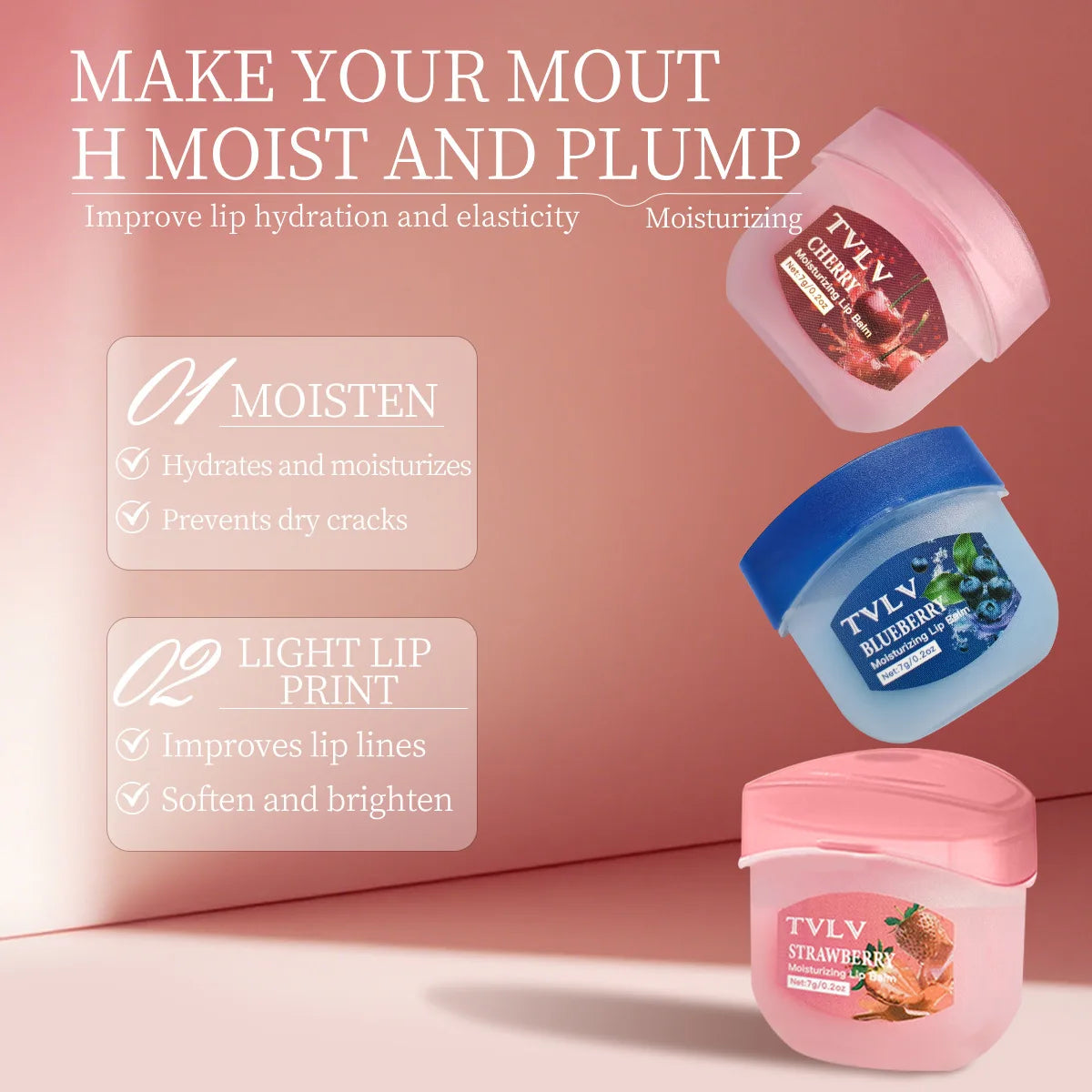 4-in-1 Fruit Lip Balm Set | Hydrating, Non-Sticky Lip Care Fruit Lip Balm Set QXL