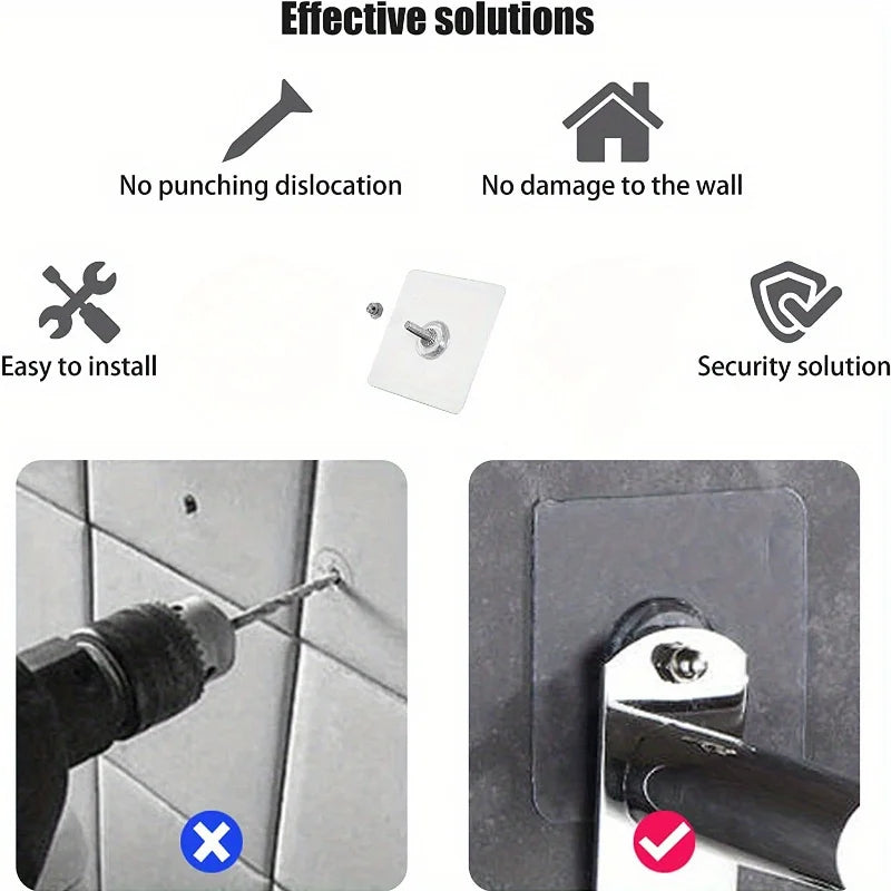 No-Nail Wall Hook Adhesive Paste | Damage-Free Mounting Wall Hook Adhesive QXL