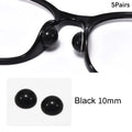 Silicone Anti-Slip Glasses Nose Pads – 5 Pairs Self-Adhesive Eyewear Nose Pads QXL 10mm Bk