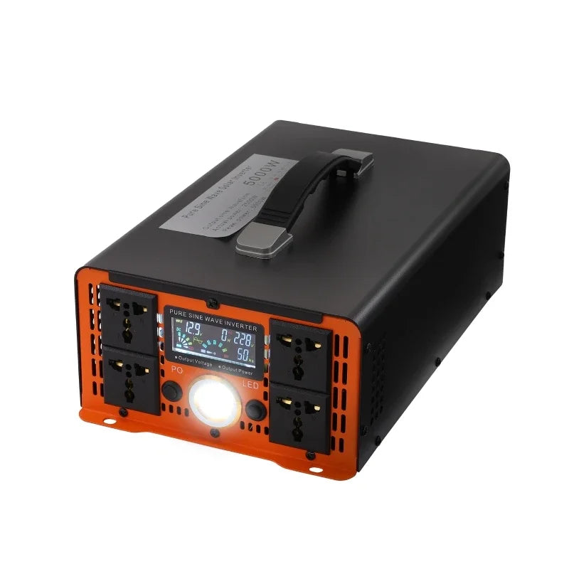 5000W Pure Sine Wave Inverter 12V to 220V LCD | Dreamburgh Power Inverter QXL