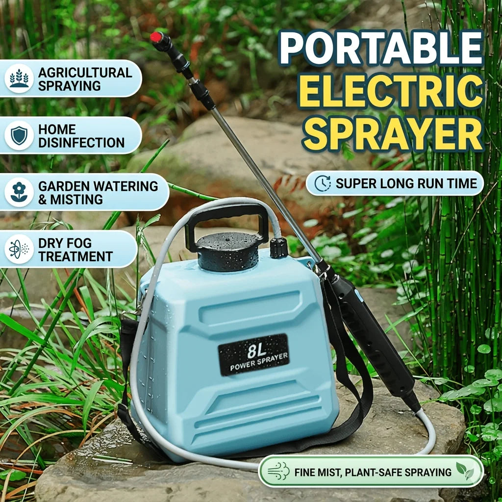5L Battery Powered Backpack Garden Sprayer | USB Rechargeable Electric Garden Sprayer QXL