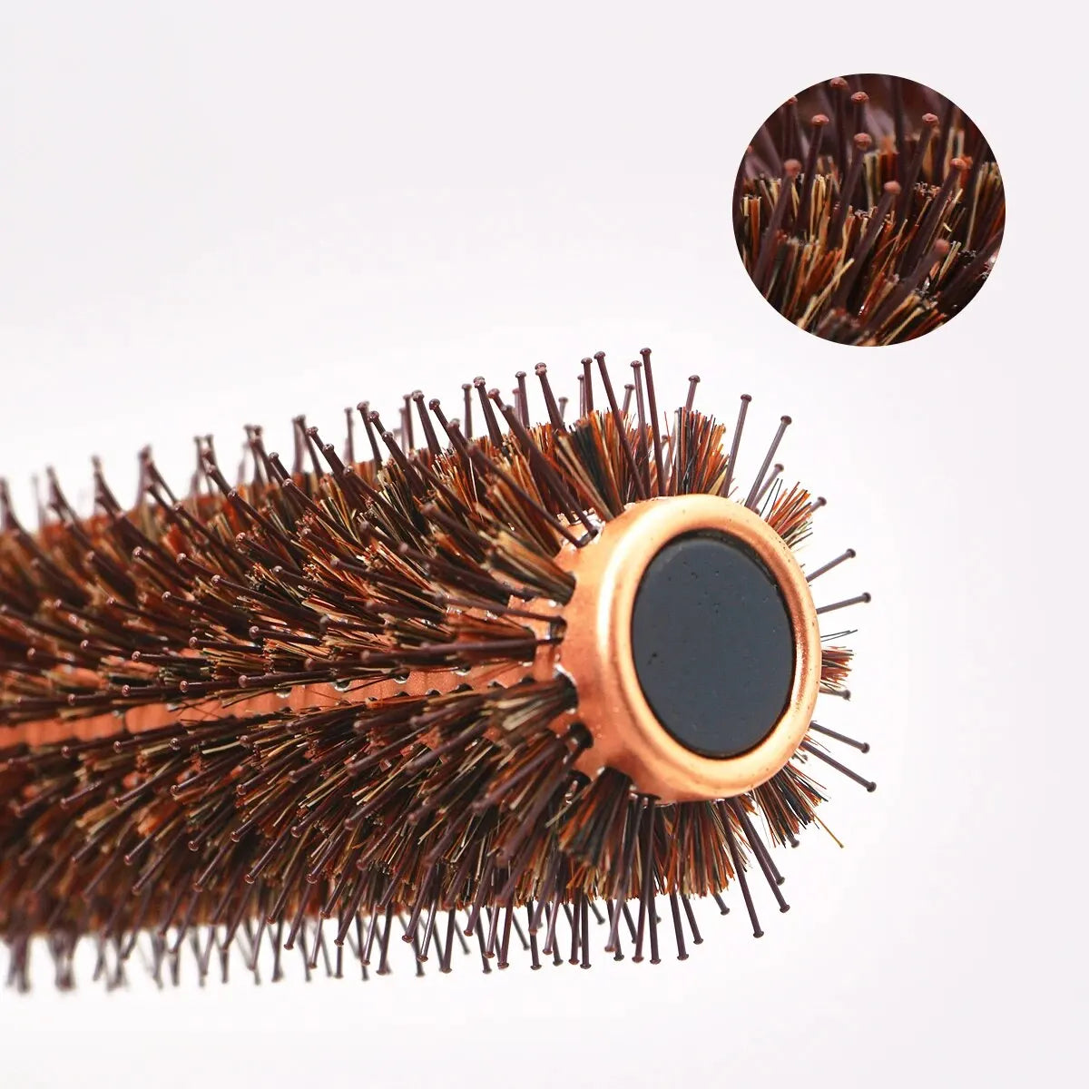 Wood Handle Boar Bristle Round Brush | Anti-Static Styling Boar Bristle Round Brush QXL