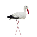 Realistic White Stork Garden Figurine | PE Crane Lawn Statue Garden Bird Statue QXL White