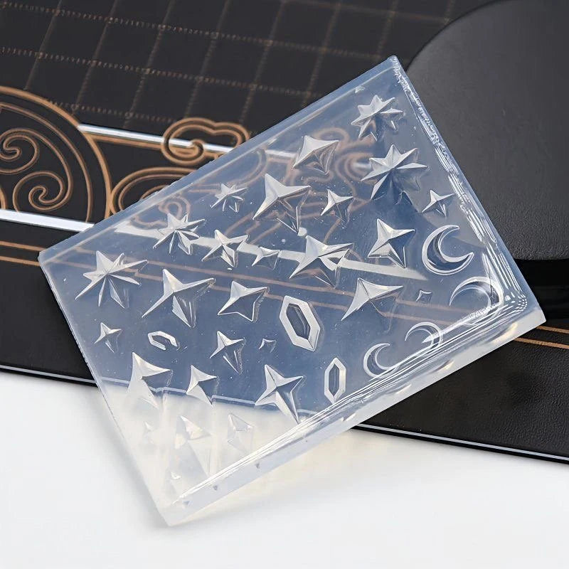 Silicone Nail Art Molds – Diamond, Rhombus & Pentagram DIY Silicone Nail Mold QXL