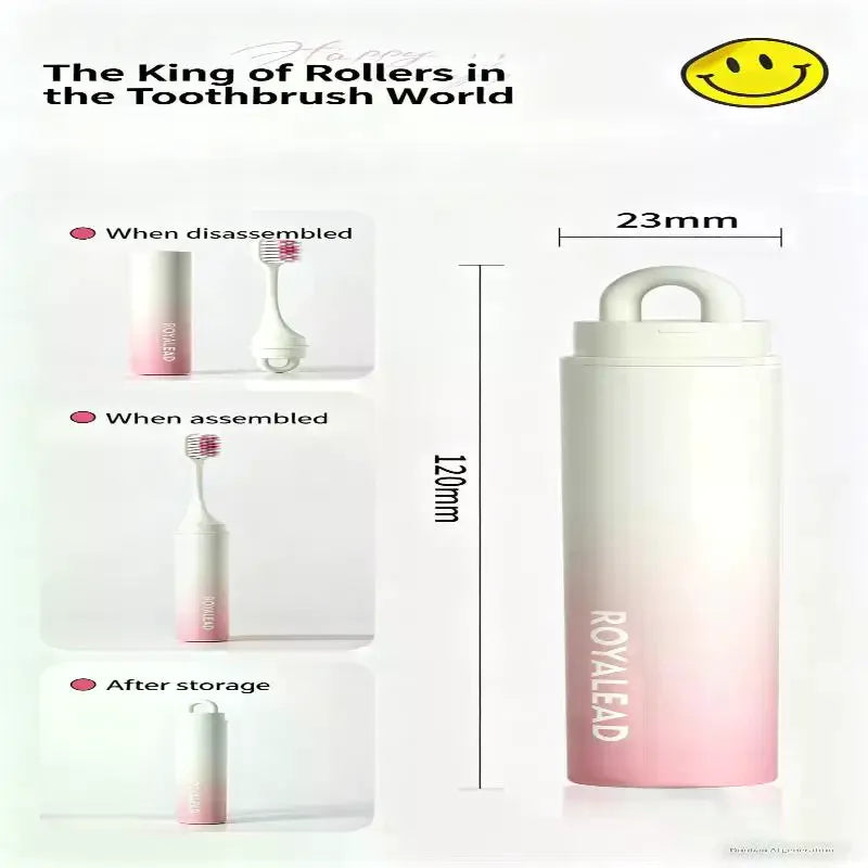 Foldable Travel Toothbrush with Built-In Toothpaste Container Travel Toothbrush QXL