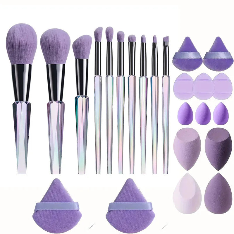 24-Piece Makeup Brush Set – Powder, Foundation & Eye Brushes Makeup Brush Set QXL 24 piece makeup brus