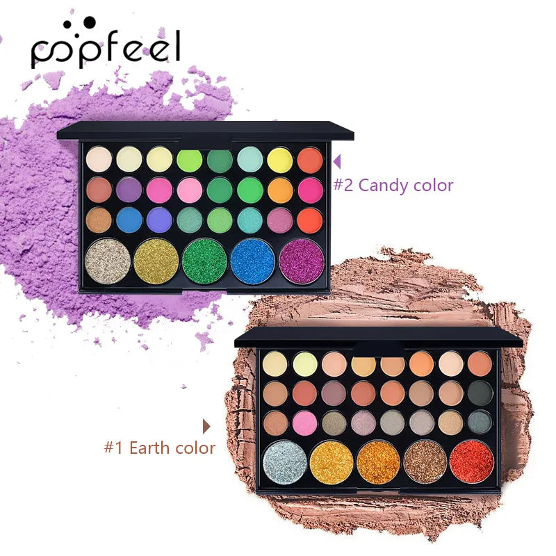 POPFEEL 29/40 Color Eyeshadow Palette | Matte & Shimmer Eyeshadow Palette QXL
