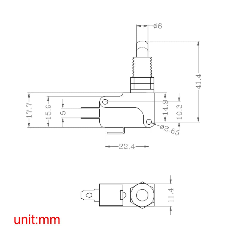 V-15-1CQ Plug Panel Micro Limit Travel Switch | Point Action Micro Limit Switch QXL one size