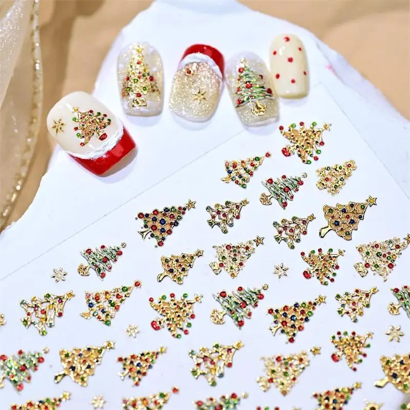 Christmas Nail Art Stickers | Tree & Crystal Ball Decals Nail Art Stickers QXL