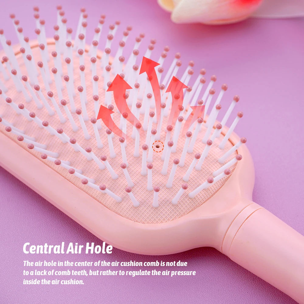 Mini Air Cushion Detangling Hairbrush | Anti-Static Massage Comb Detangling Hairbrush QXL