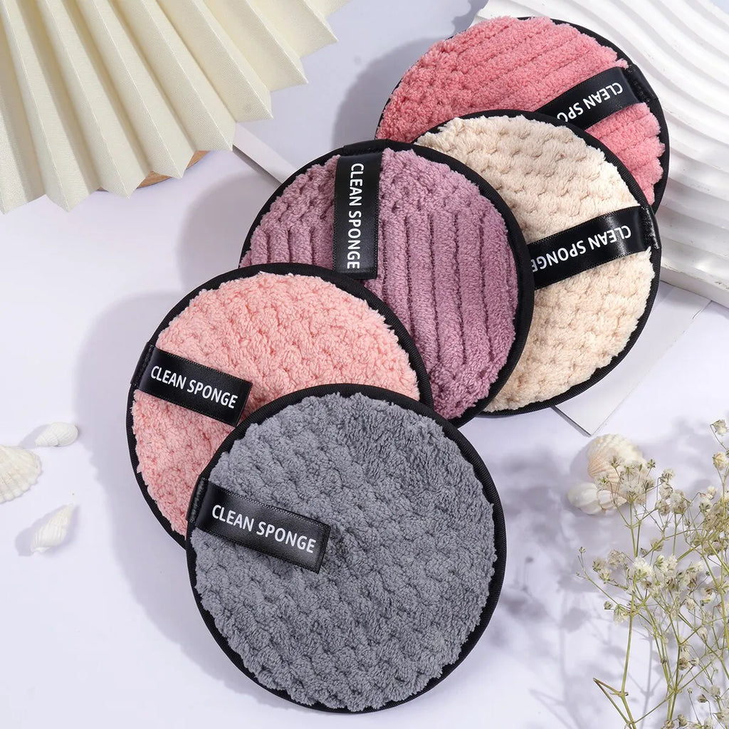 5-Pack Soft Polyester Facial Cleansing & Makeup Remover Pads Facial Cleansing Pads QXL
