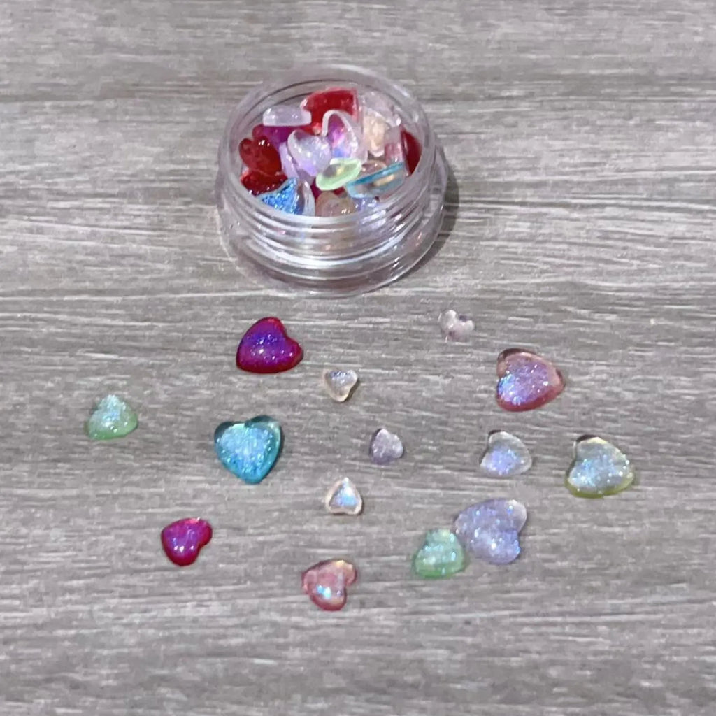 30-Pc Kawaii Heart 3D Resin Nail Art Rhinestone Charms | NAILFYOU Nail Art Charms QXL 30pcs