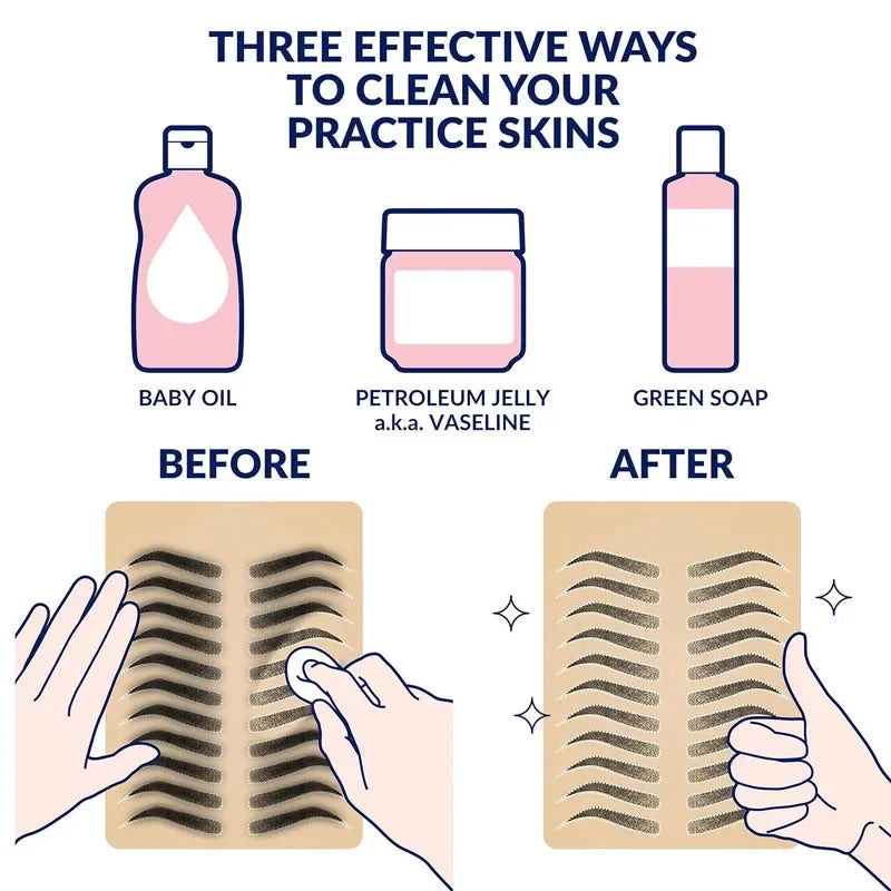 Silicone Tattoo Practice Skin | Double-Sided Microblading Training Tattoo Practice Skin QXL