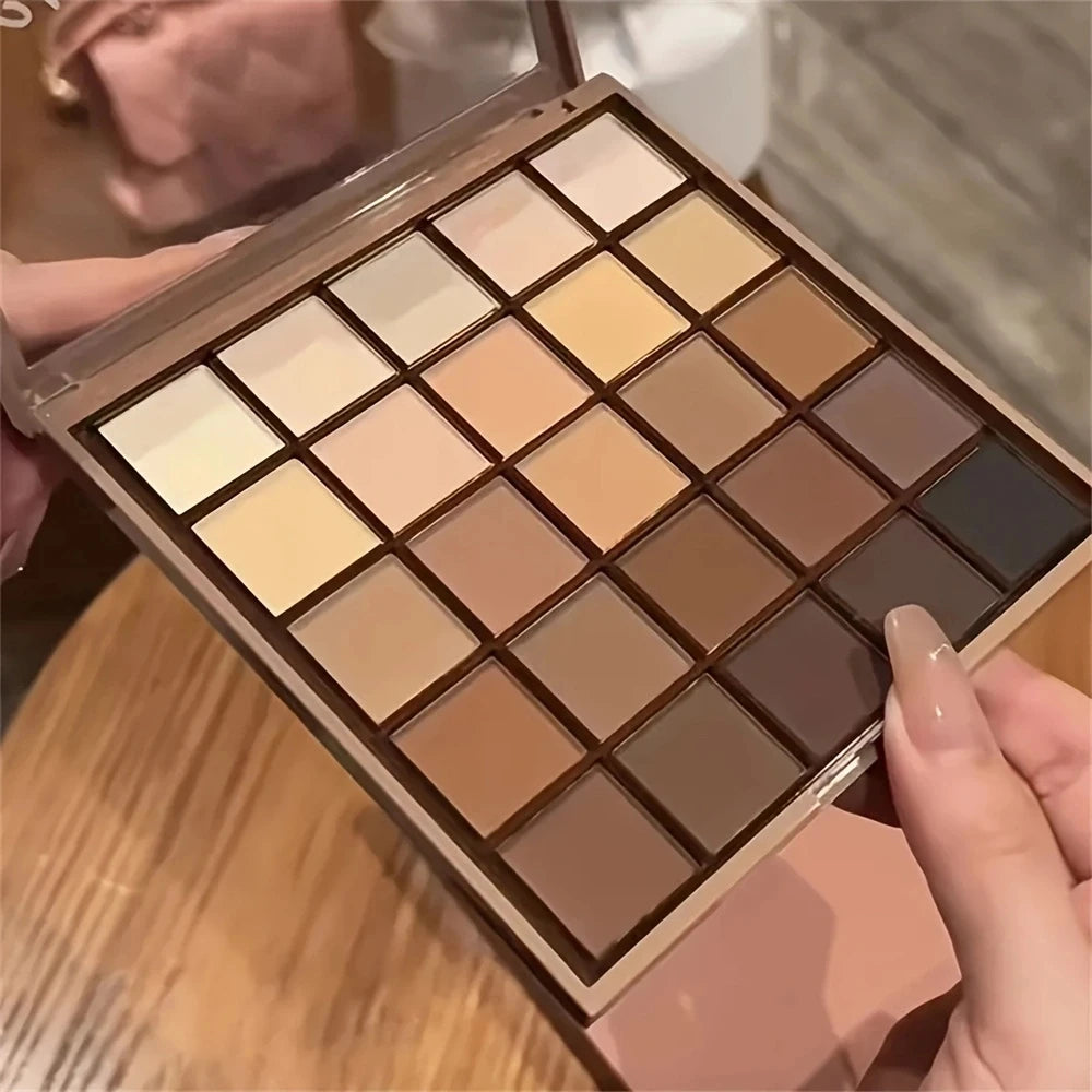 25-Color Eyeshadow Palette | Neutral Browns & Earth Tones Eyeshadow Palette QXL 04