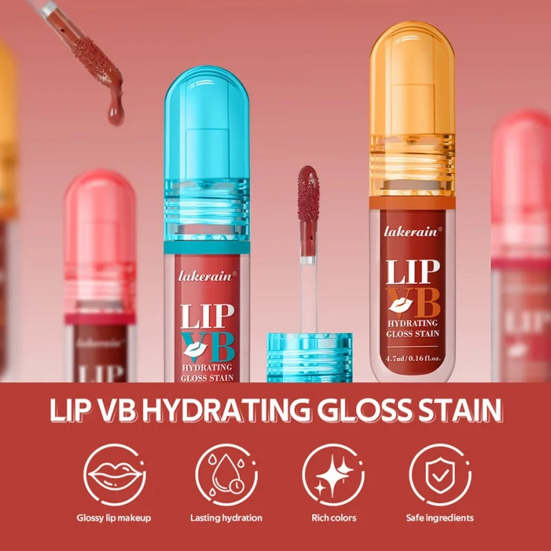 Lakerain Hydrating Lip Gloss Stain | 12HR Moisture & Colour Lip Gloss Stain QXL