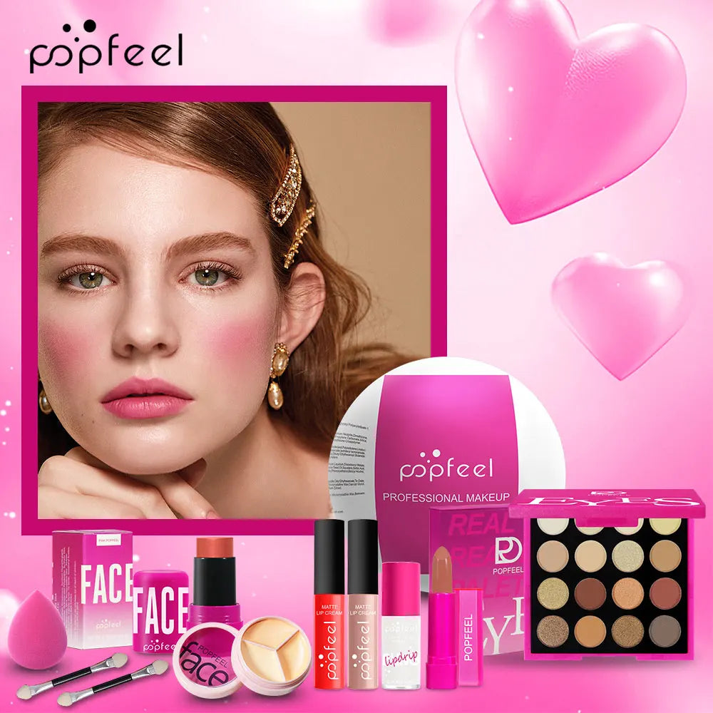 POPFEEL Spherical Makeup Gift Set | All-in-One Beginner Kit Makeup Gift Set QXL