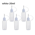 5-Pack Needle Tip Glue Applicator Bottles | DIY Paper Crafts Glue Applicator Bottle QXL Plastic White-20ml-5pcs