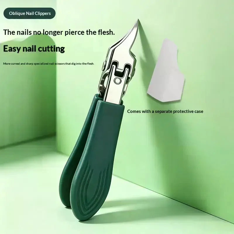 Slanted Stainless Steel Nail Clipper | Anti-Splash Toenail Clipper Nail Clipper QXL