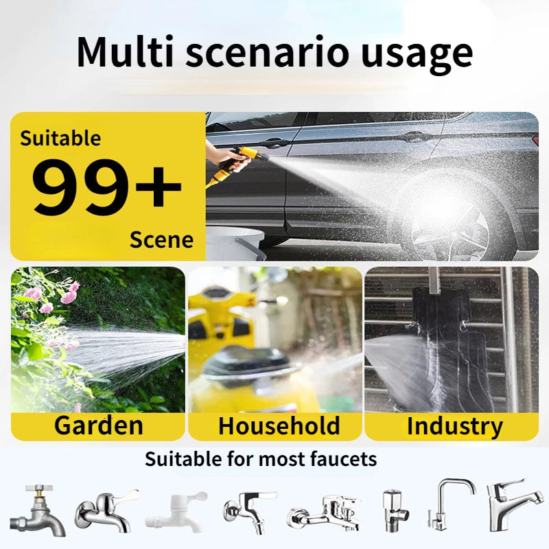 High-Pressure Car Wash Hose & Nozzle Set 10–30m | Extension Pressure Wash Hose Set QXL