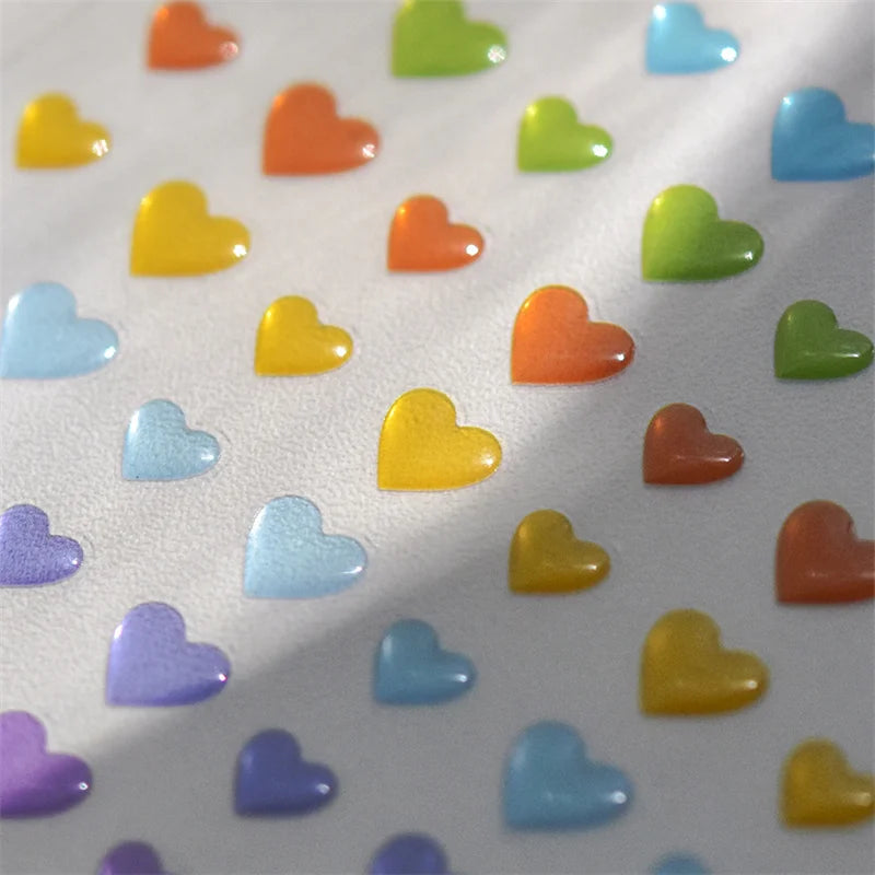 5D Kawaii Jelly Nail Stickers – Heart Star Peach Decals Nail Art Stickers QXL