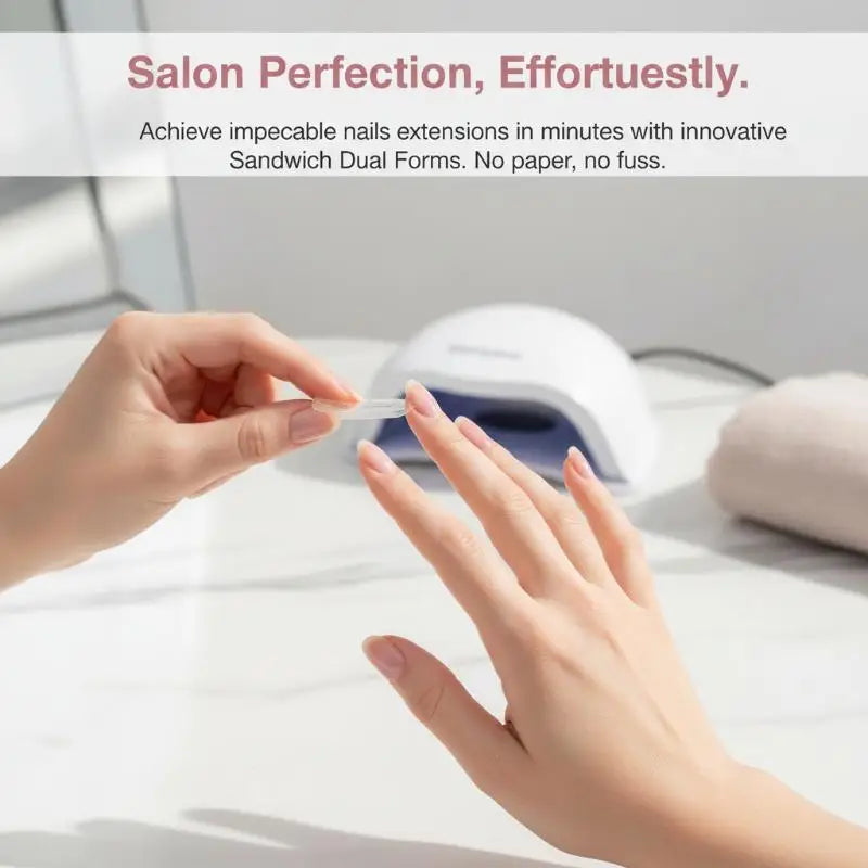 30-Pack Clear Rocket Dual Nail Forms | Reusable Full Cover Molds Dual Nail Forms QXL