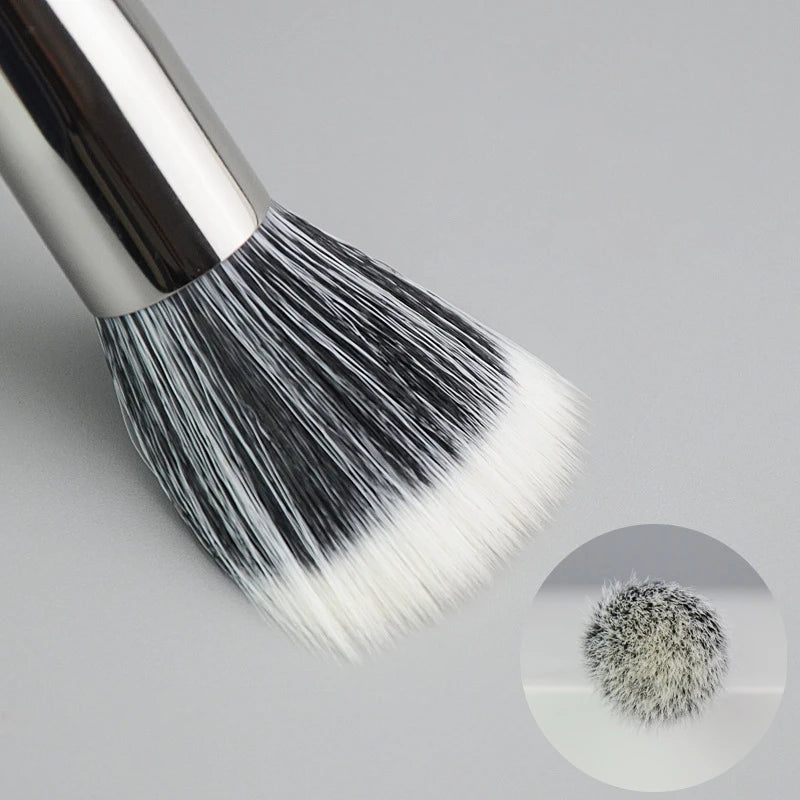 Stippling Blush Brush – Soft Wool Fiber Flat Head Makeup Tool Stippling Blush Brush QXL