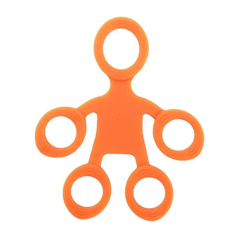Silicone Finger Grip Ring Exerciser | 3-Level Resistance Band Finger Grip Exerciser QXL Orange A