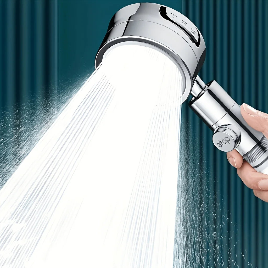 3-Setting High-Pressure Filtered Shower Head | Wall Mount Filtered Shower Head QXL silberfarben