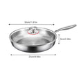 Titanium Frying Pan with Lid | Scratch-Resistant Skillet Titanium Frying Pan QXL 30cm
