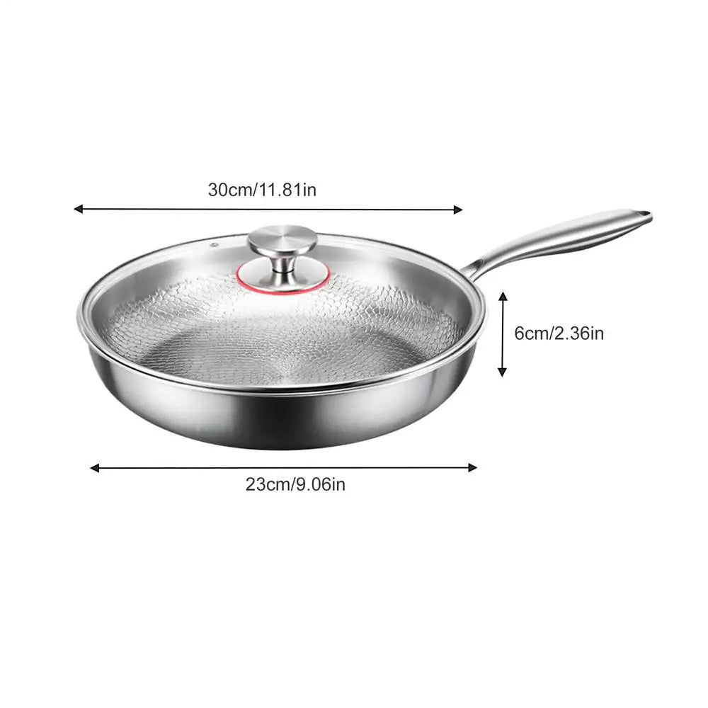 Titanium Frying Pan with Lid | Scratch-Resistant Skillet Titanium Frying Pan QXL 30cm