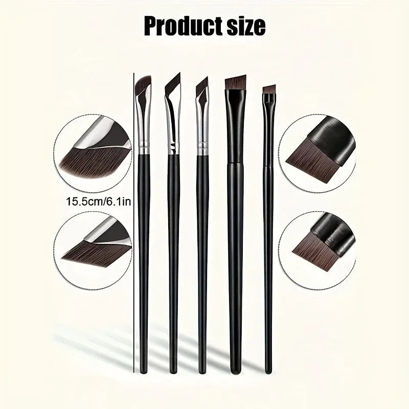 5-Piece Eye Makeup Brush Set | Eyeliner & Eyebrow Brushes Eye Makeup Brush Set QXL