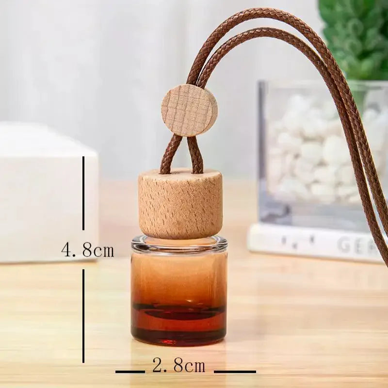Car Essential Oil Diffuser Pendant | Glass Perfume Bottle Essential Oil Diffuser Bottle QXL