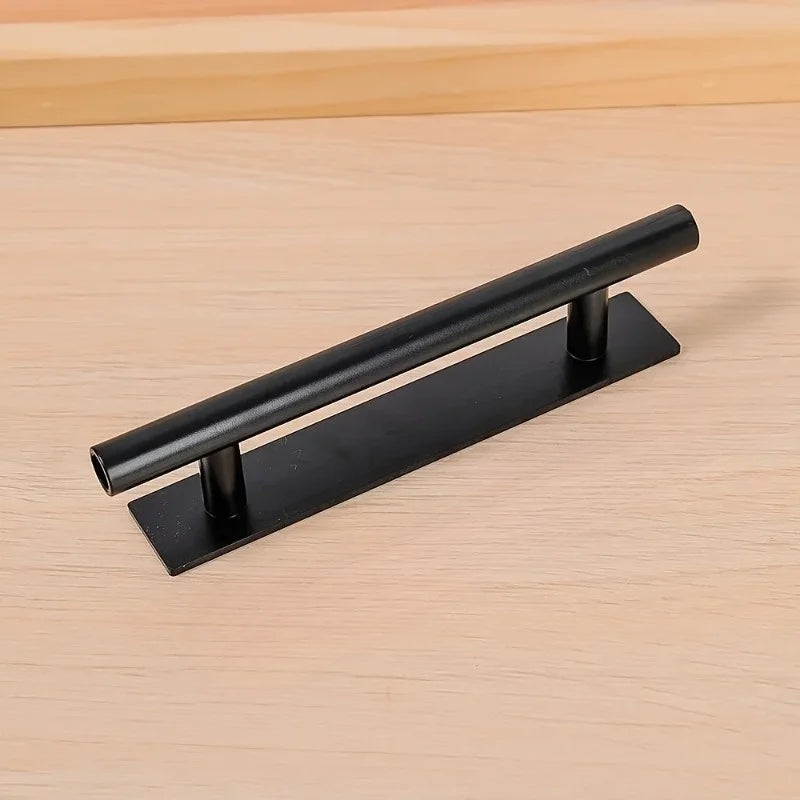 4-Pack Self-Adhesive Cabinet Handles | Matte Black No-Drill Cabinet Door Handles QXL