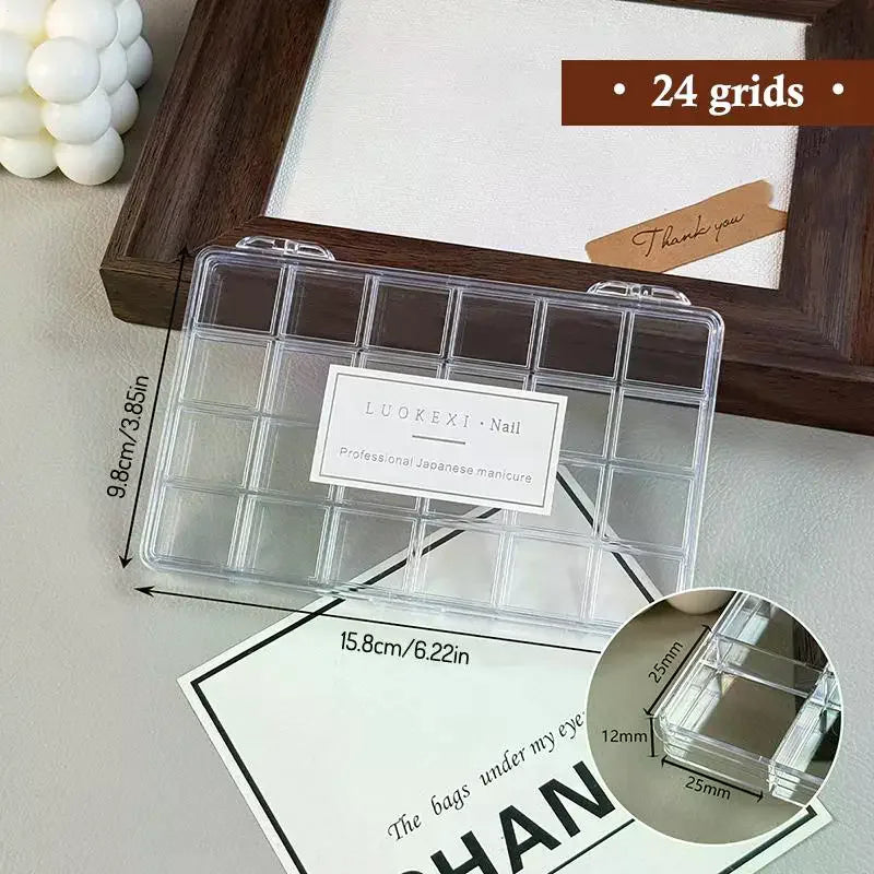 Clear Acrylic Nail Art Storage Case | Rhinestone Organizer Nail Art Organizer QXL