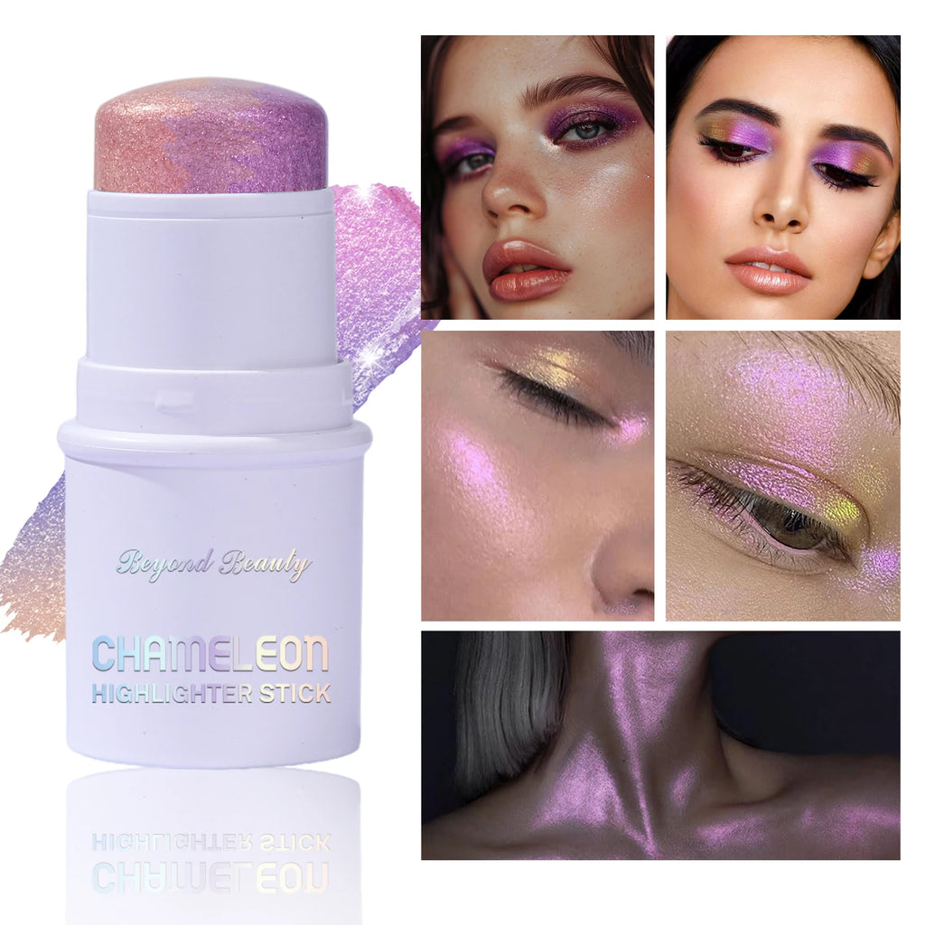 BEYONDBEAUTY Holographic Glitter Shimmer Stick – Face & Body Shimmer Highlighter Stick QXL