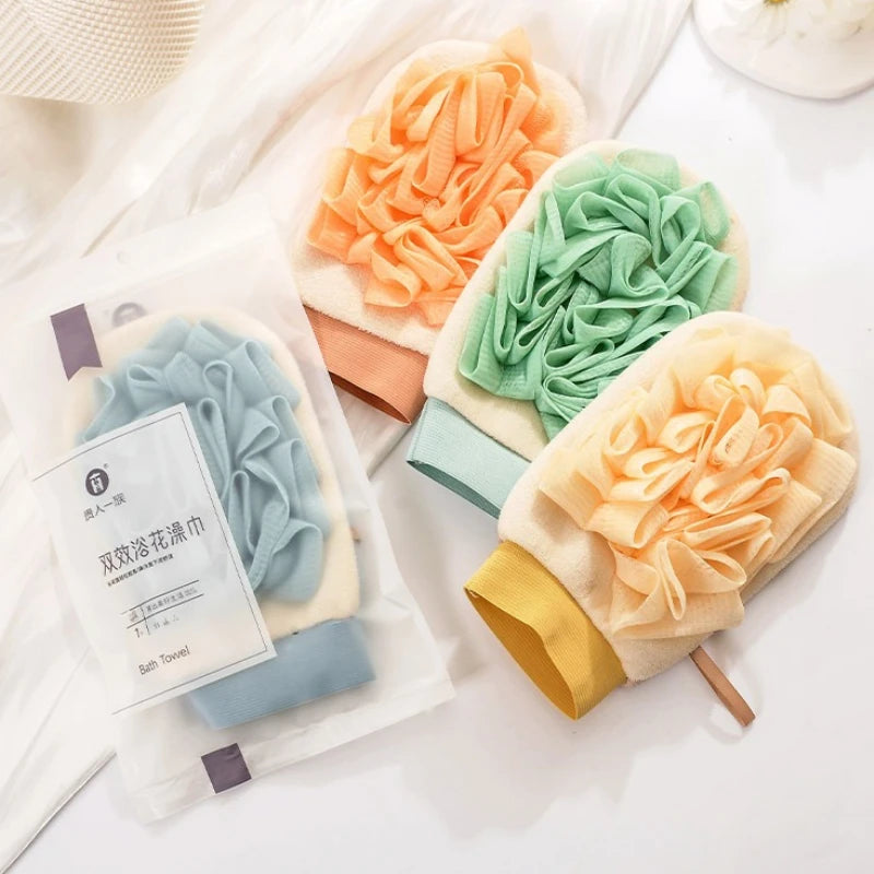 Double-Sided Exfoliating Gloves & Bath Body Scrubber Bath Body Scrubber QXL