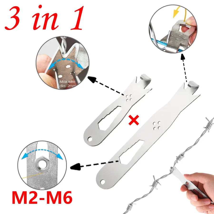 3-in-1 Wire Twisting Tool | Twister, Wrench & Hook M2–M6 Wire Twisting Tool QXL M and L