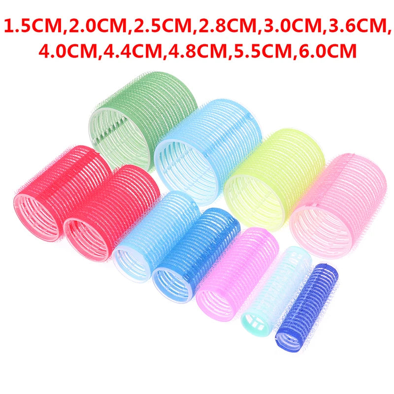 6-Pack Self-Grip Heatless Hair Rollers | No-Clip Curlers Set Heatless Hair Rollers QXL