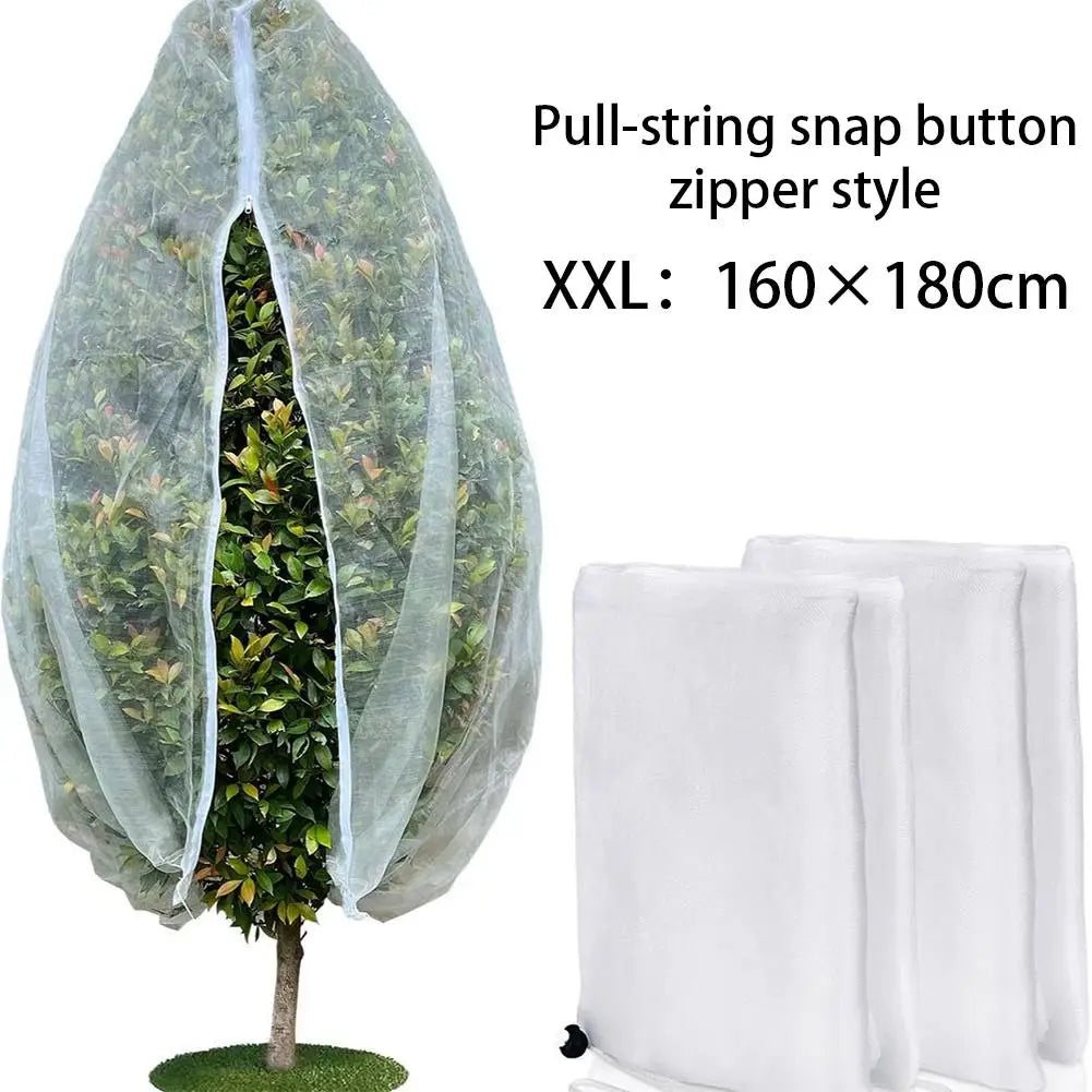 Plant Insect Netting Cover | Zip Drawstring HDPE Mesh Guard Plant Insect Netting QXL B 160x180cm