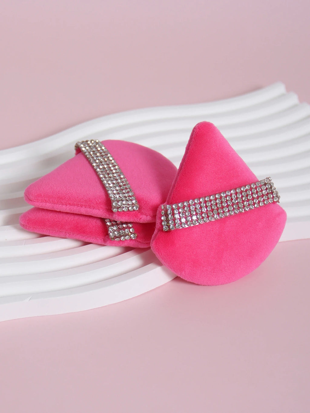 3-Pack Diamond Triangle Powder Puff | Velvet Makeup Sponge Set Makeup Sponge Puff QXL