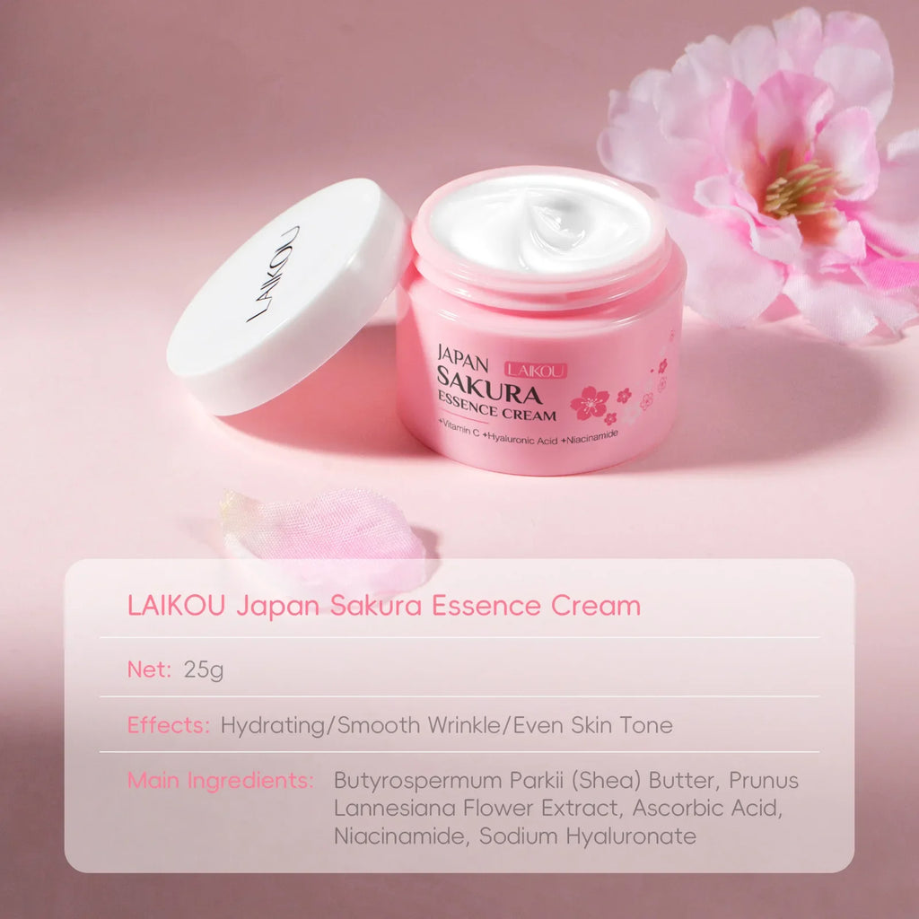 LAIKOU Sakura Hydrating Face Cream | Niacinamide & Vitamin C Hydrating Face Cream QXL