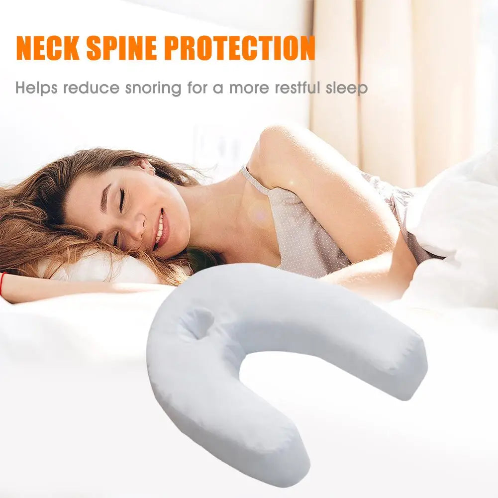 U-Shaped Maternity Side Sleeper Pillow | Neck & Spine Support Maternity Body Pillow QXL