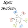 Smiley Face Long Tail Clips | Colorful Hollow 2/12-Pack Decorative Binder Clips QXL 2pcs random