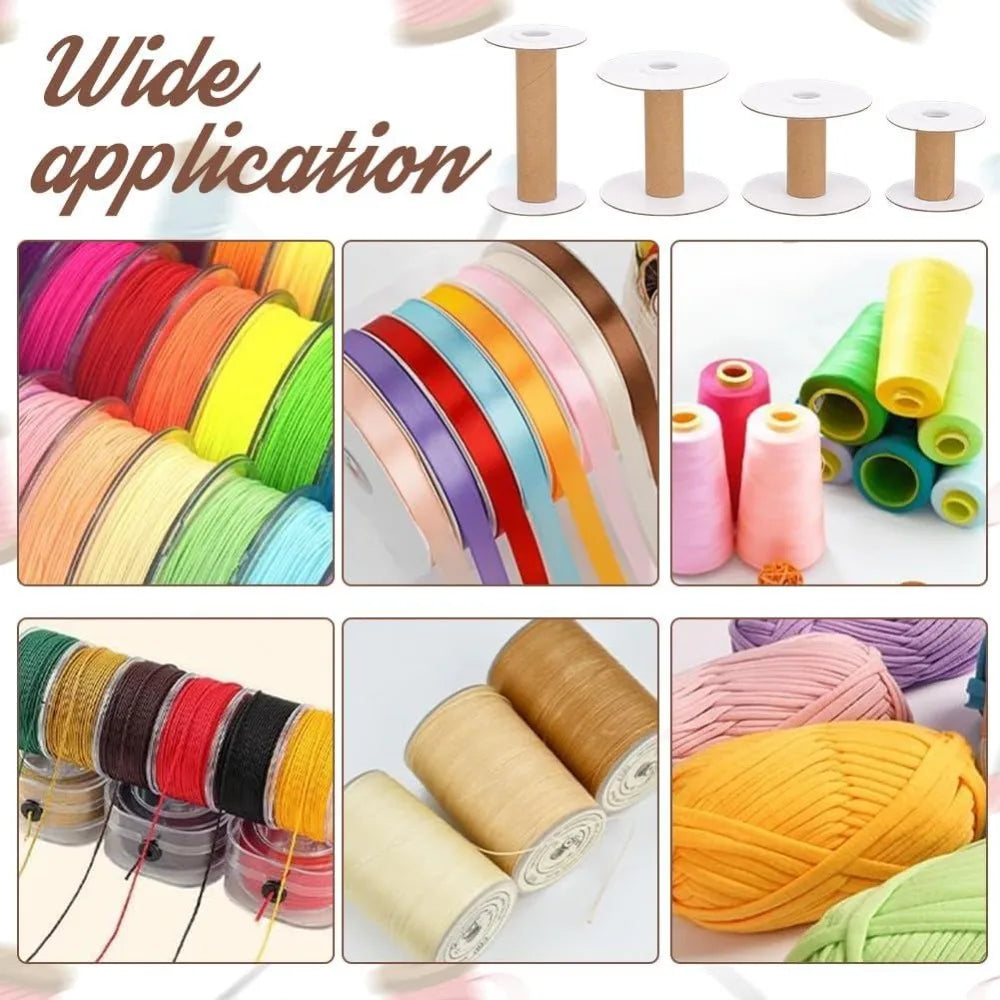 16-Set Empty Paper Thread Spools | Wire & Yarn Bobbins Thread Spool Set QXL