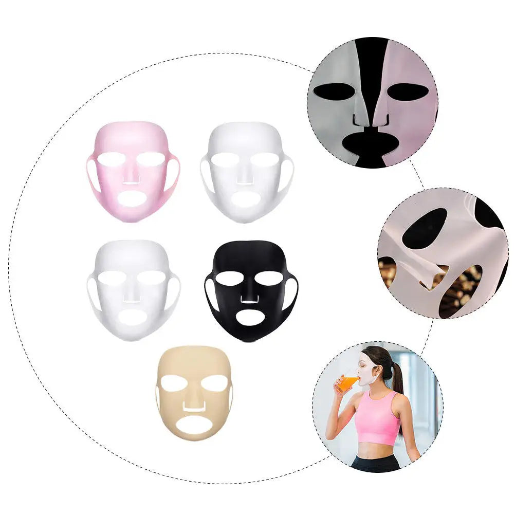 5-Pack Reusable Silicone Face Mask Covers with Ear Hooks Silicone Mask Cover QXL