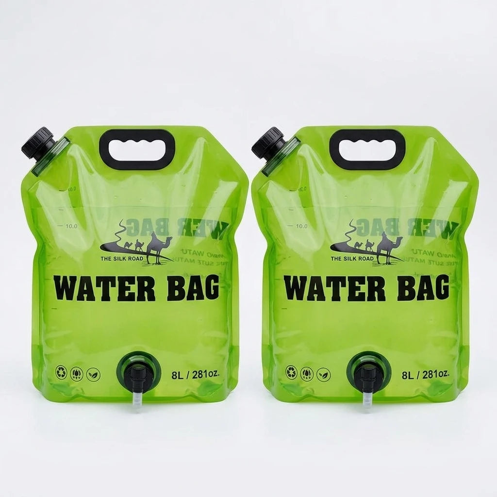 8L Foldable Camping Water Bag | Portable Collapsible Container Collapsible Water Container QXL C 2PCS