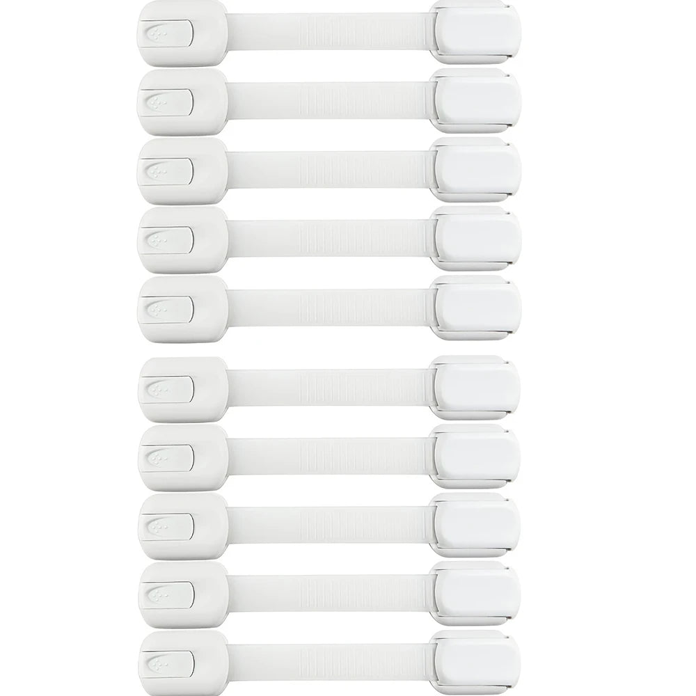 10-Pack Child Safety Strap Locks for Cabinets & Drawers Baby Safety Lock QXL B257 10PC